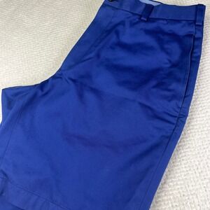 Brooks Brothers‎ Golf Shorts Flat Front Blue Chino Casual Everyday Size 34